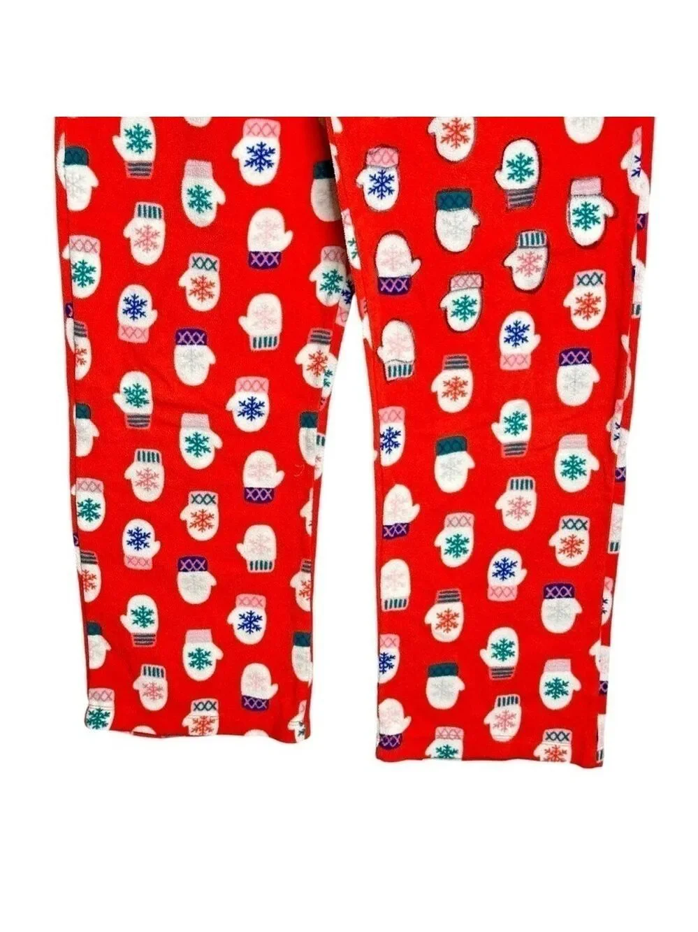 Old Navy Holiday Christmas Mittens‎ Patterned Fleece Lounge Sleep Pants Size 14
